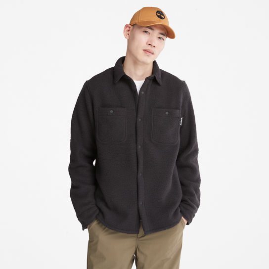 Camisa tipo chaqueta con cuello polar Progressive Utility para hombre en color negro | Timberland
