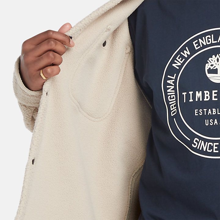 Utility High-Pile Fleece Overshirt for Men in Beige | Timberland