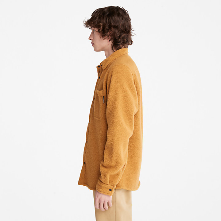 Camisa tipo chaqueta con cuello polar Progressive Utility para hombre en amarilla-