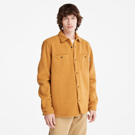 Camisa tipo chaqueta con cuello polar Progressive Utility para hombre en amarilla | Timberland