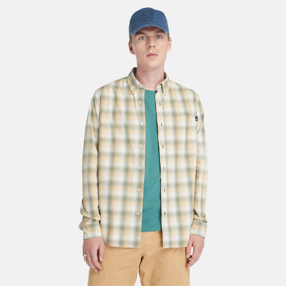 Timberland Checked Shirt For Men In Beige Beige