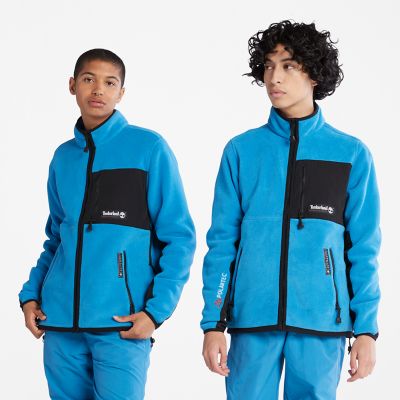Timberland All Gender Polartec Fleece Jacket In Blue Blue Unisex
