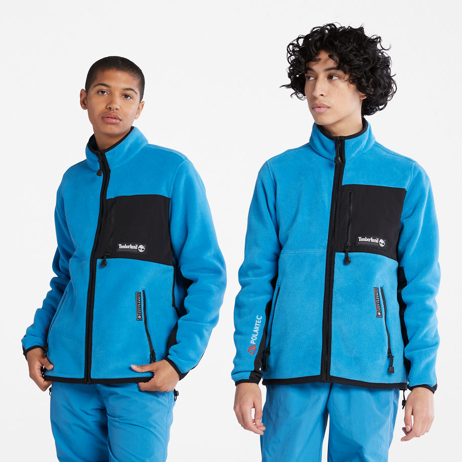 Timberland All Gender Polartec Fleece Jacket In Blue Blue Product_gender_genderless, Size 3XL