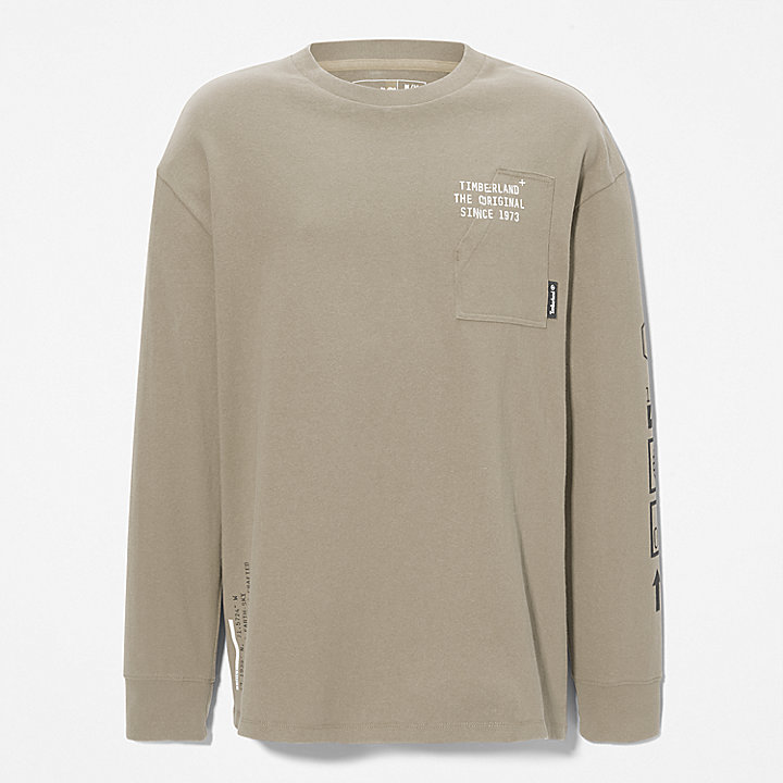 Progressive Utility Graphic LS T-Shirt for Men in Grey