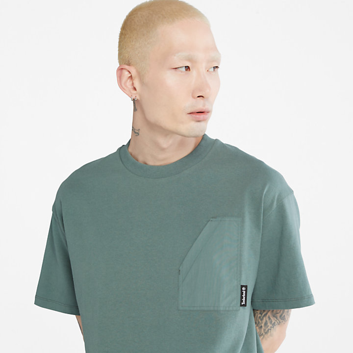 T-shirt da Uomo con Tasca Progressive Utility in verde-