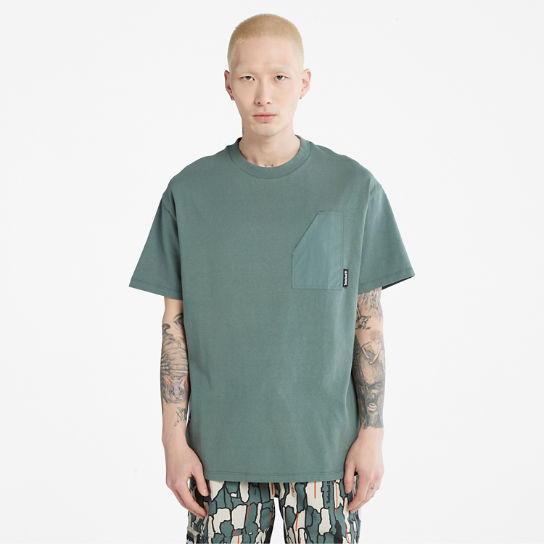 Camiseta Progressive Utility con bolsillo para hombre en verde | Timberland