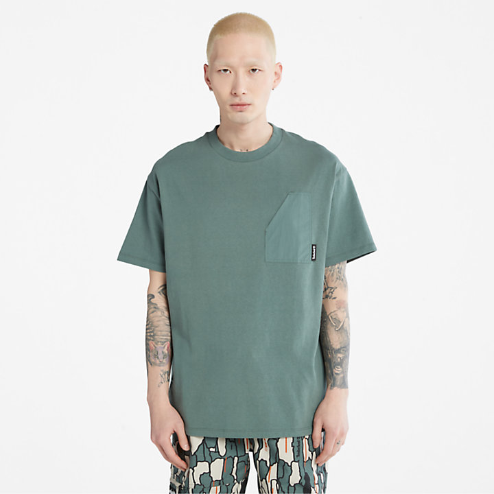 Progressive Utility T-Shirt mit Tasche für Herren in Grün-