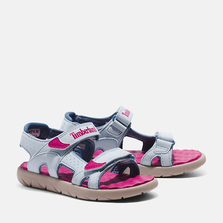 Sandalo con Doppio Cinturino Perkins Row da Bambino (dal 30,5 al 35) in rosa/blu-