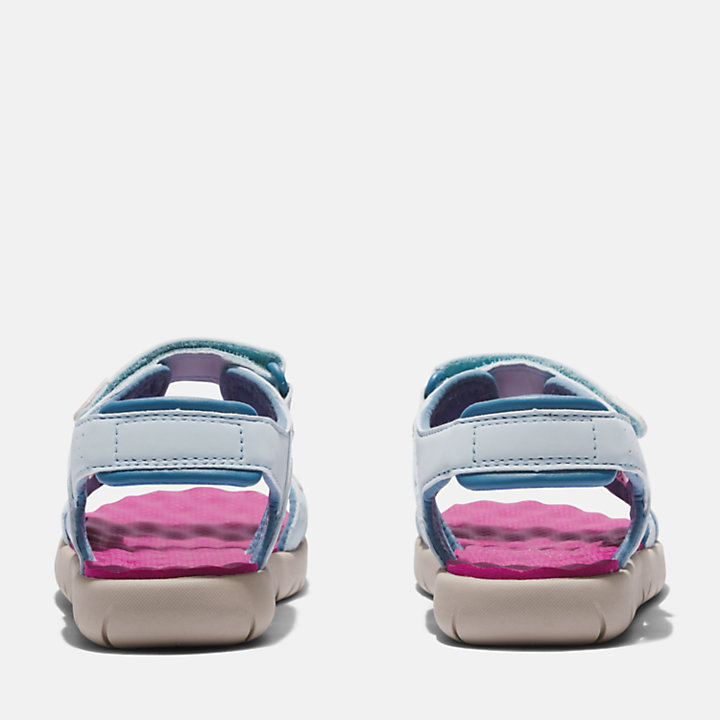 Sandalias de Doble Tira Perkins Row para Niño (de 30,5 a 35) en rosa/azul-