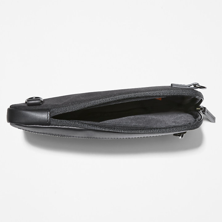 Leather Crossbody Bag in Black-