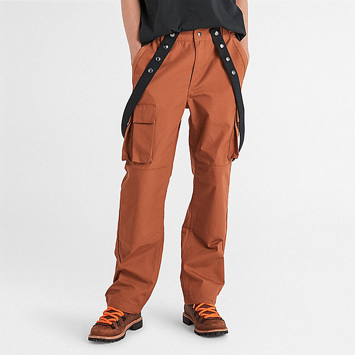 Timberland® x Nina Chanel Abney Suspender Joggers in Brown