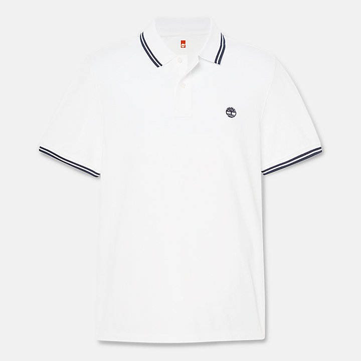 Tipped Piqué Poloshirt voor heren in wit
