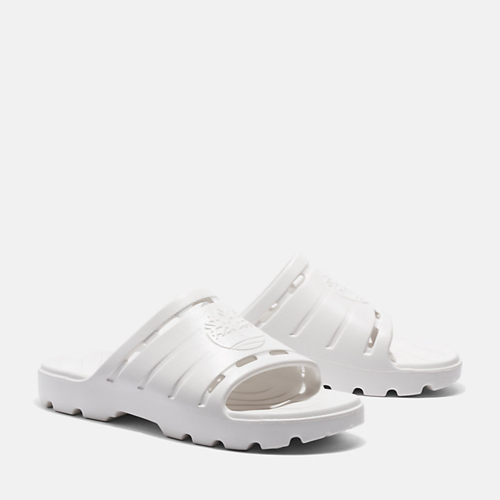 Get Outslide Sandal in White-