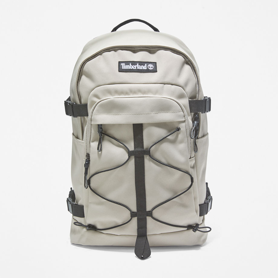 Timberland Outdoor Archive Bungee Backpack In Beige Light Grey Unisex, Size ONE