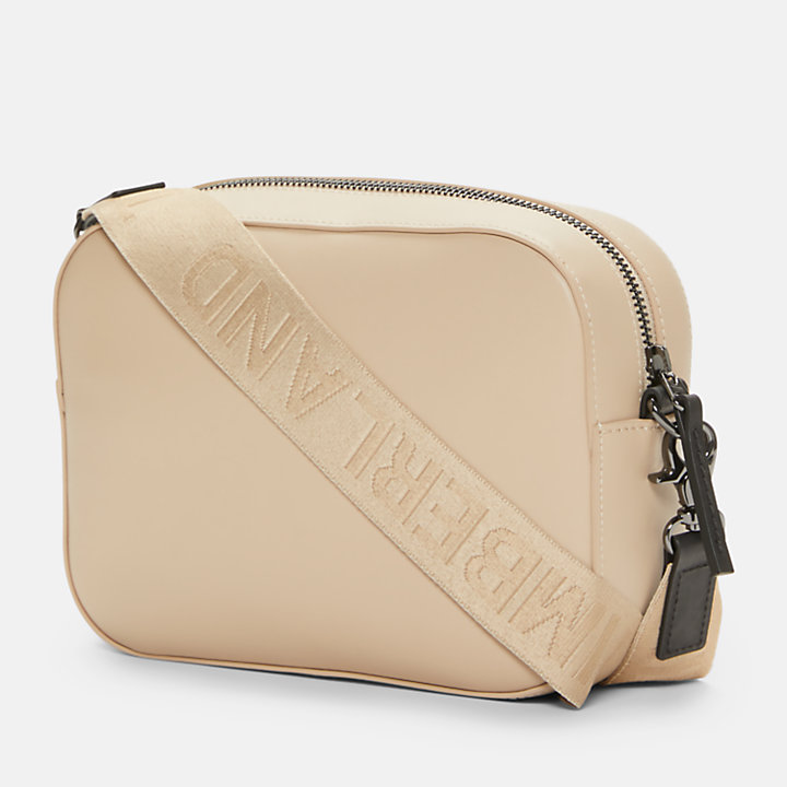 Leather Crossbody Bag for Women in Beige-