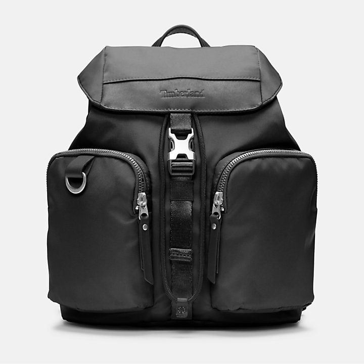 Nylon Backpack for Women in Black-
