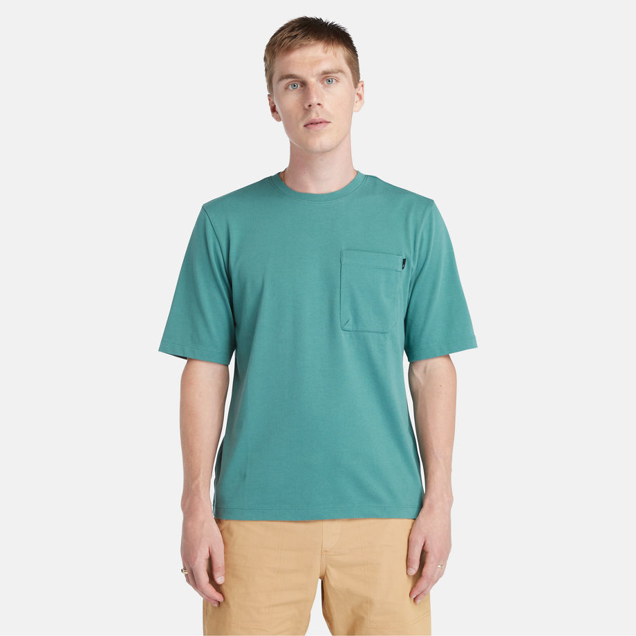 Timberland Timberchill Technology Anti-uv T-shirt For Men In Green Green, Size S