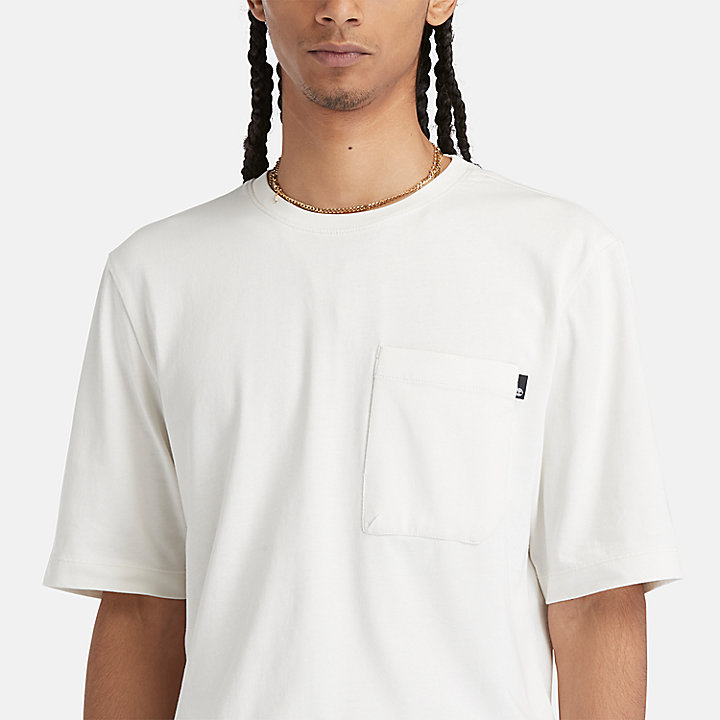T-shirt con Tecnologia Anti-UV TimberCHILL™ da Uomo in bianco
