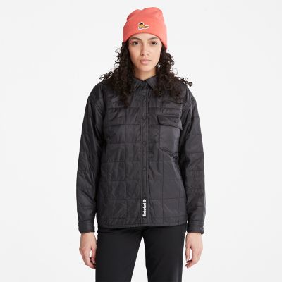Timberland Quilted Overshirt For Women In Black Black