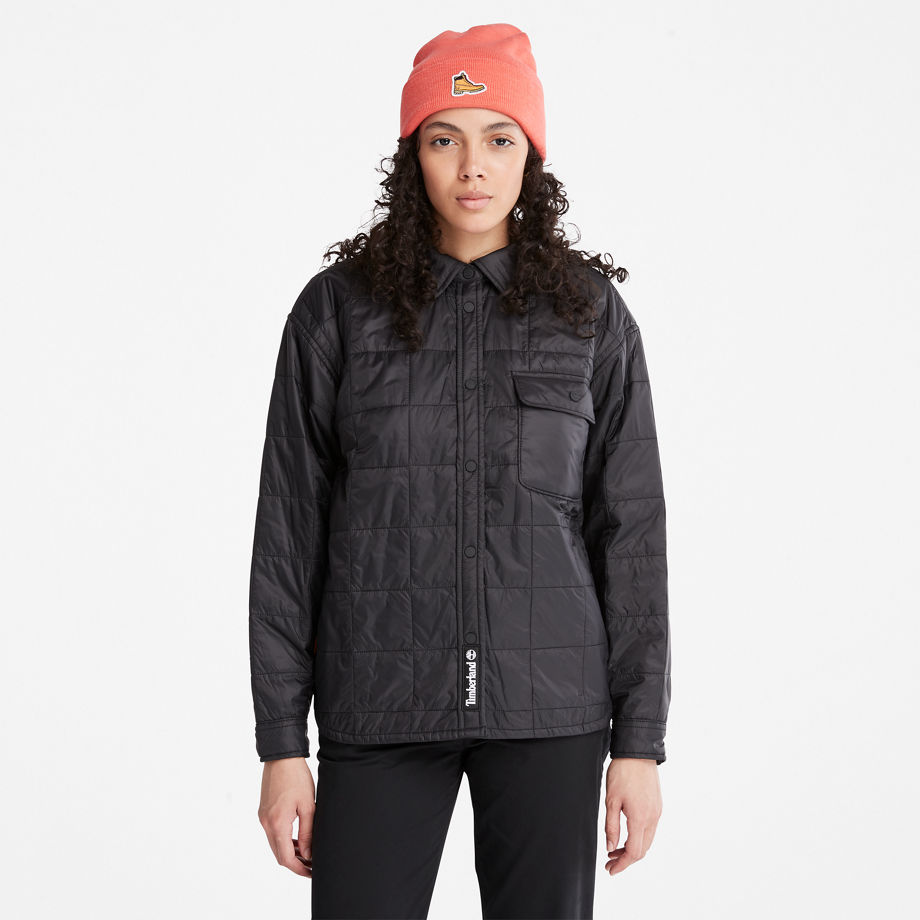 Timberland Quilted Overshirt For Women In Black Black