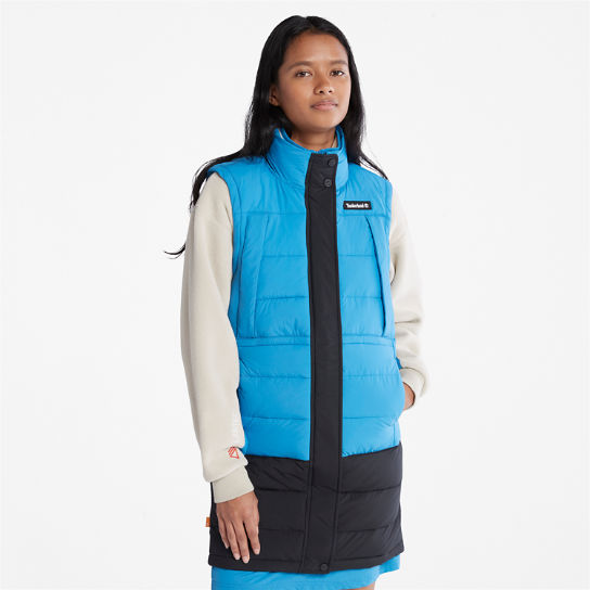 Long Puffer Gilet for Women in Blue | Timberland