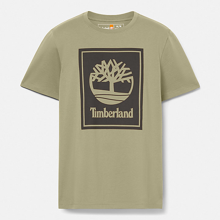 T-Shirt mit Block-Logo für Herren in Grün