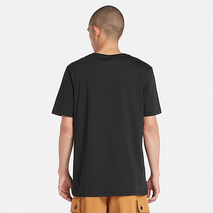 T-Shirt mit Block-Logo für Herren in Schwarz