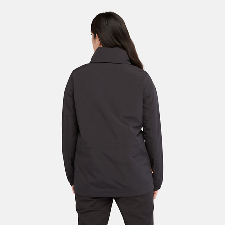 Lined Raincoat for Women in Black-
