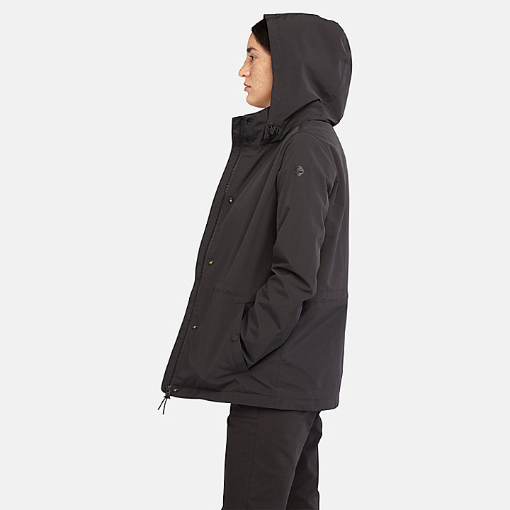 Lined Raincoat for Women in Black