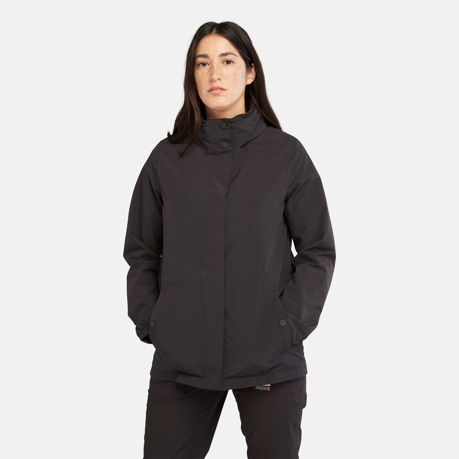 Timberland Lined Raincoat For Women In Black Black