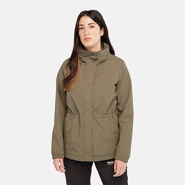 Lined Raincoat for Women in Green