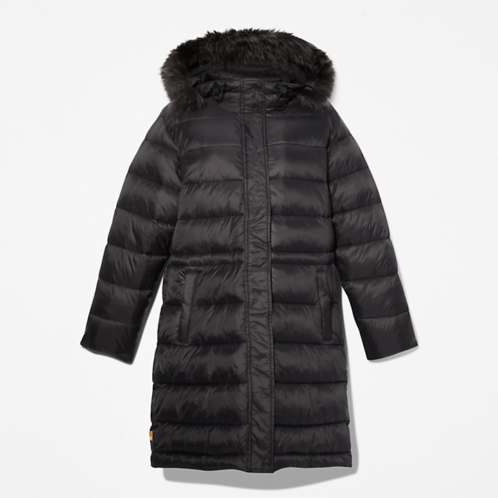 Down-Free Parka for Women in Black-