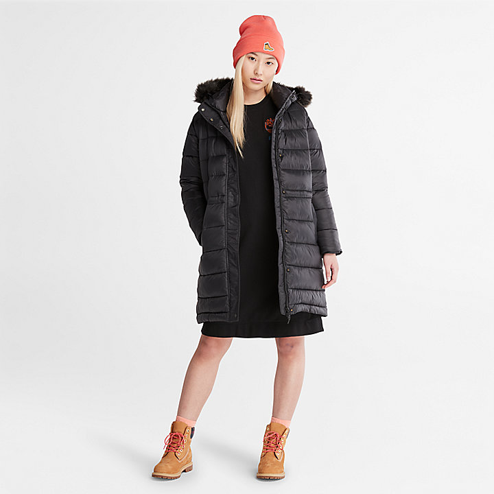 Down-Free Parka for Women in Black