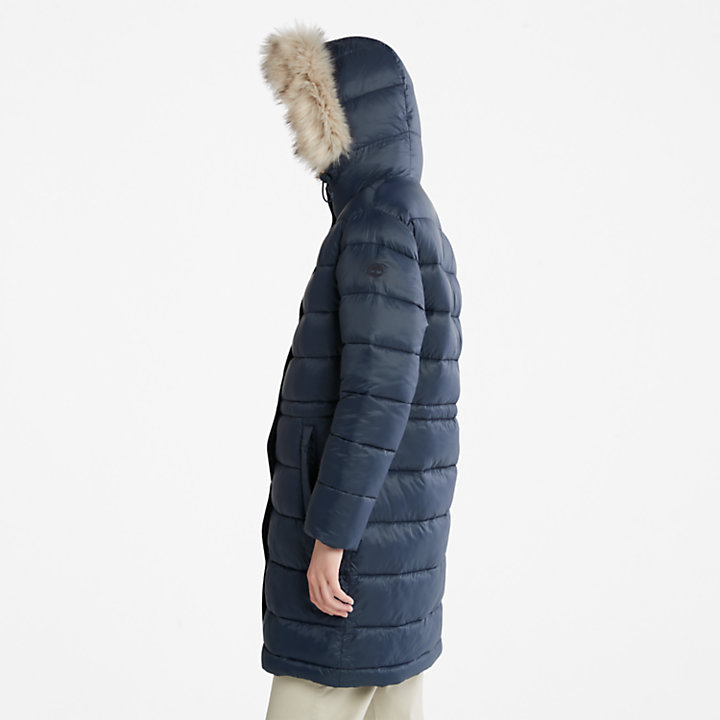 Down-Free Parka for Women in Navy-