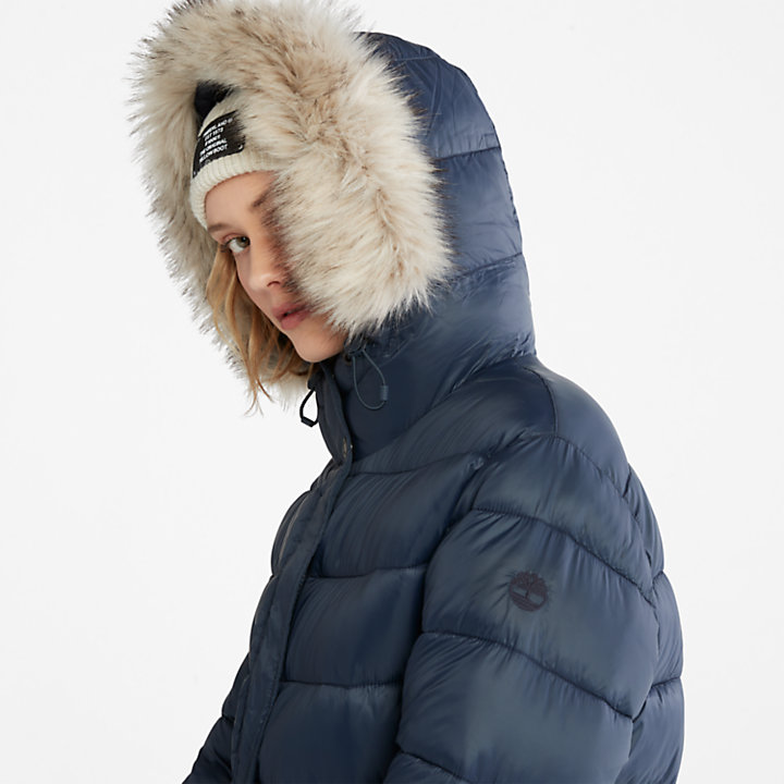 Down-Free Parka for Women in Navy-