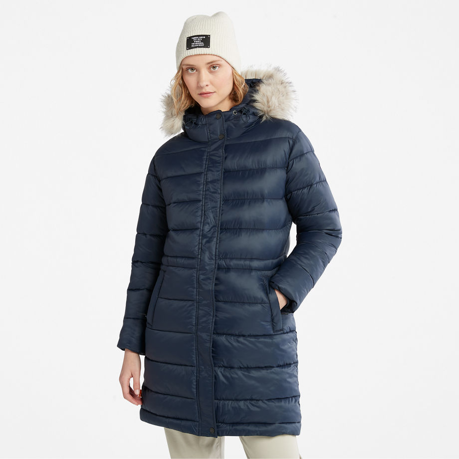 Timberland Down-free Parka For Women In Navy Dark Blue, Size S