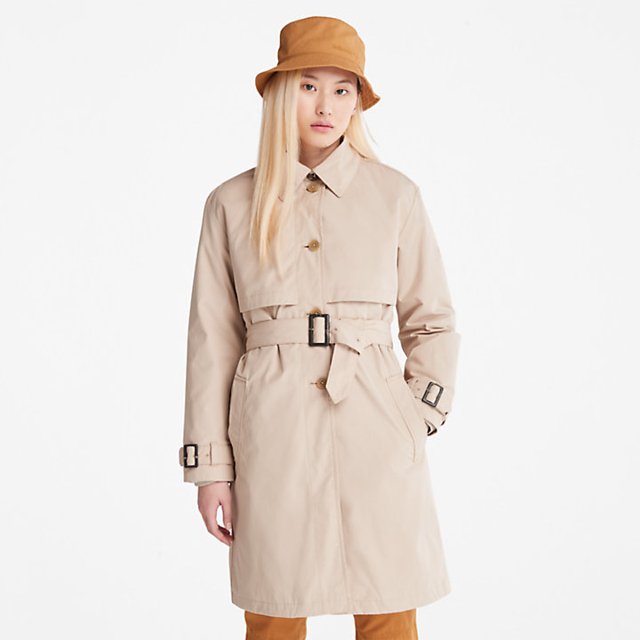 Trench-coat 3 en 1 pour femme en beige-