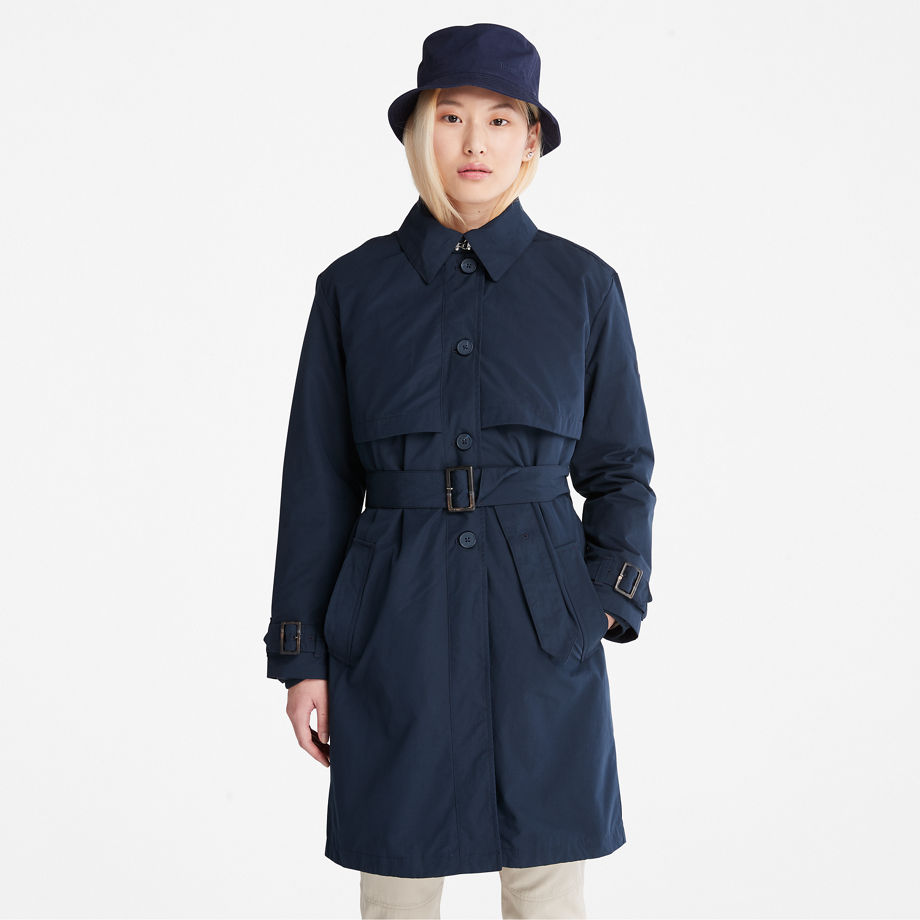 Timberland 3-in-1 Trench Coat For Women In Navy Dark Blue, Size L