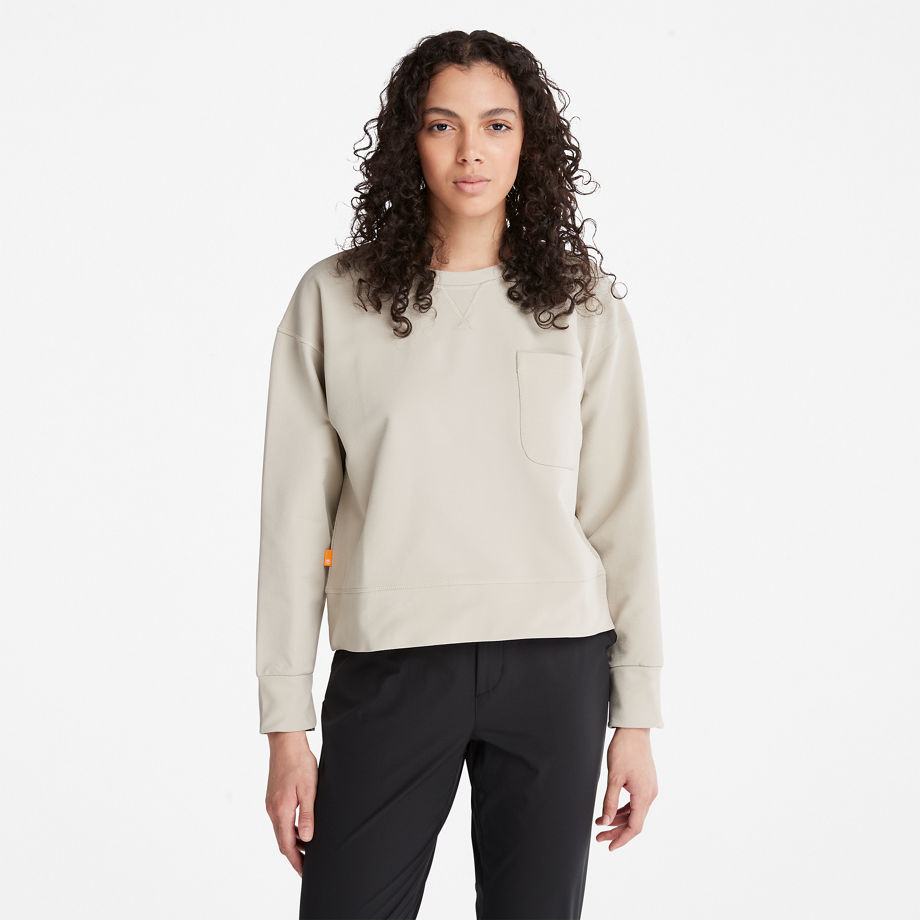 Timberland Timberloop Hybrid Sweatshirt For Women In Grey Light Grey
