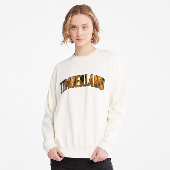 Check-logo Sweatshirt for Women in White | Timberland