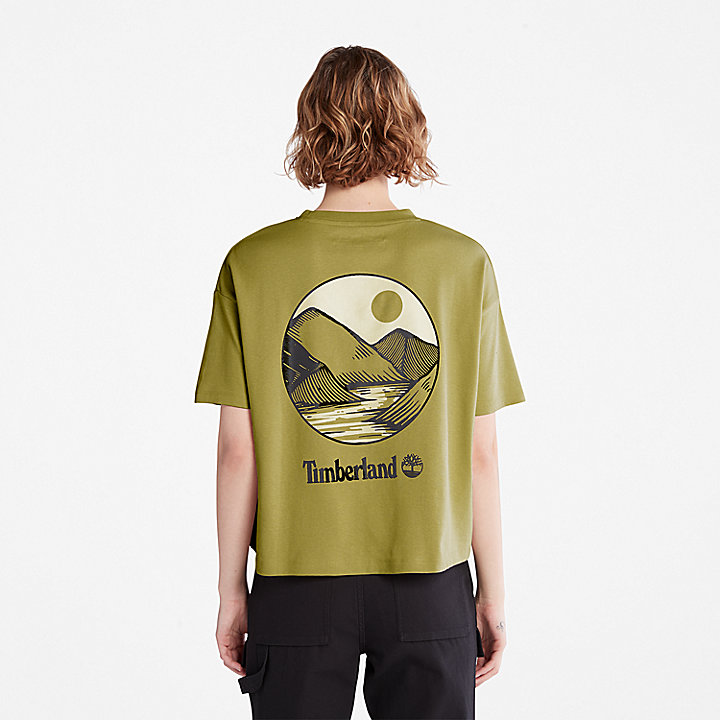 T-shirt Gráfica TimberFresh™ para Mulher em amarelo