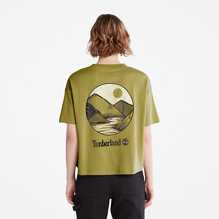 T-shirt Gráfica TimberFresh™ para Mulher em amarelo-
