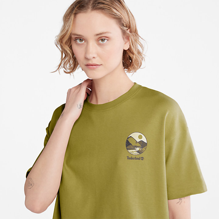 T-shirt Gráfica TimberFresh™ para Mulher em amarelo-