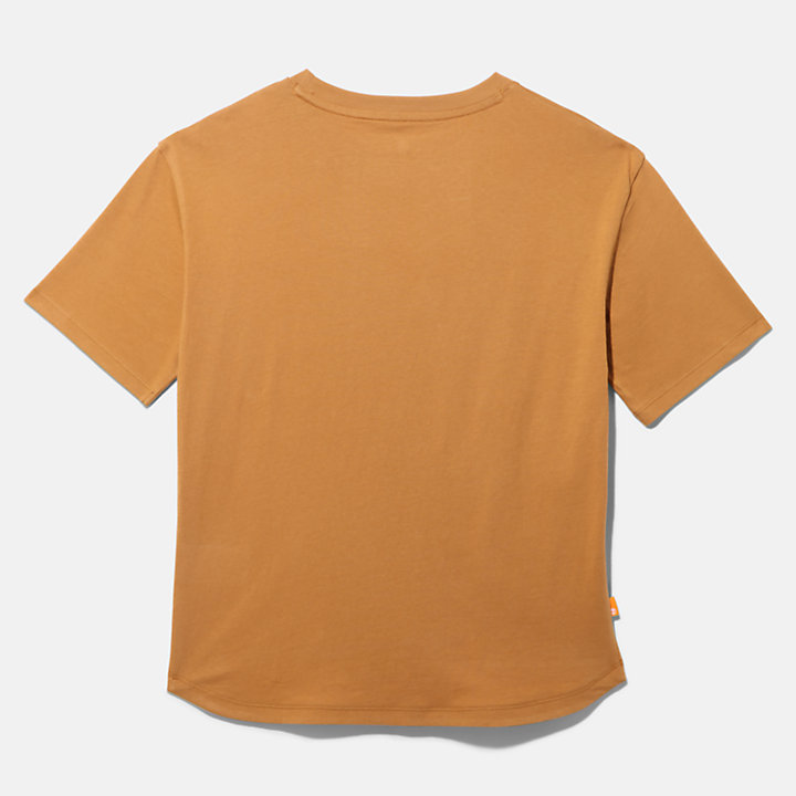 Logo-pocket T-Shirt for Women in Yellow-