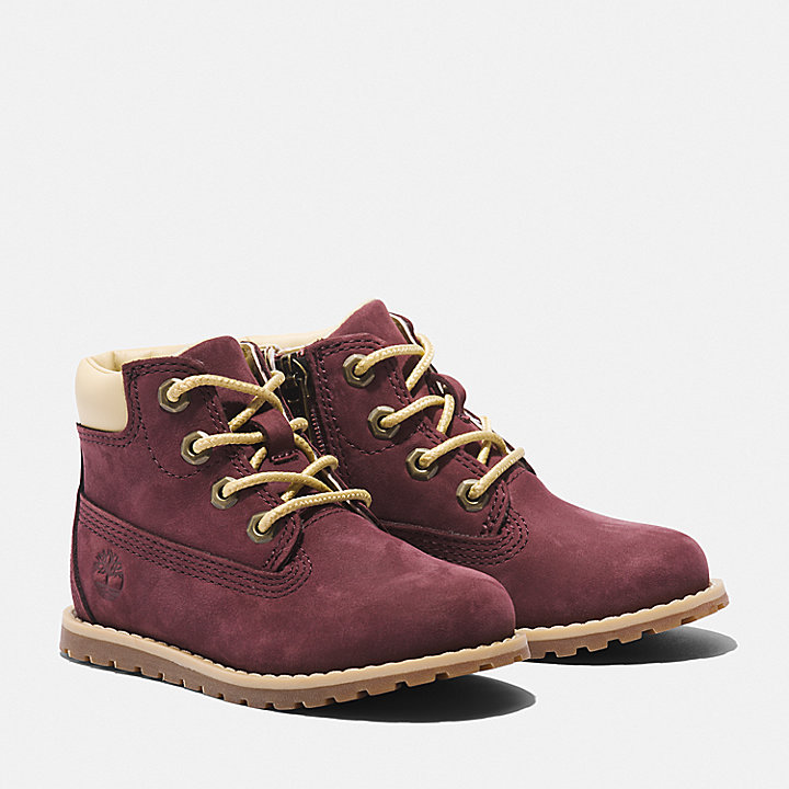 Pokey Pine 6 Inch Boot for Toddler in Burgundy