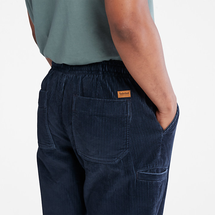 Corduroy Trousers for Men in Navy-