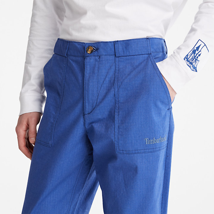 Pantalones Ecorresponsables de Pernera Cónica en Cordura® para Hombre en azul-
