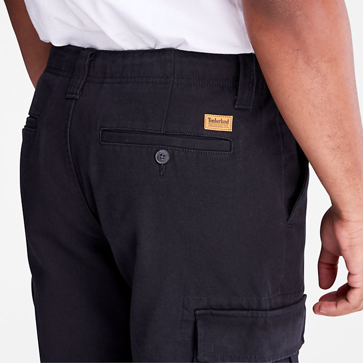Pantalones Cargo de 6 bolsillos para hombre en negro-
