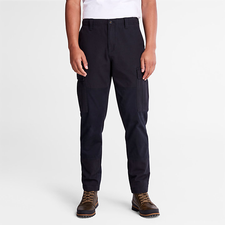 6 Pocket Cargo Trousers for Men in Black-