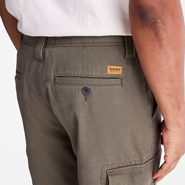 6 Pocket Cargo Trousers for Men in Green-